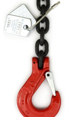 Chaîne d'arrimage HR + 1 Crochet à Linguet forgé  à chape