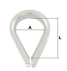 COSSE-CŒUR RENFORCEE GRANDE OUVERTURE Ø 16 mm GALVANISEE