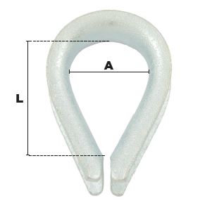 COSSE-CŒUR RENFORCEE (DIN 6899 B) Ø 6 mm (6x7) ZING.