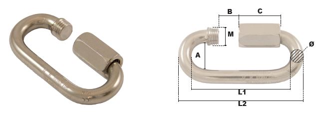 MAILLON RAPIDE Ø 3,5 mm INOX 316