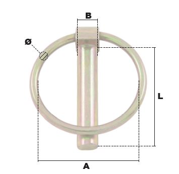 GOUPILLE CLIPS Ø 7 mm ZING. BICHROMATE