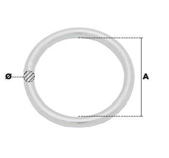 ANNEAU ROND SOUDE Ø 4 mm (int. 25 mm) ZING.