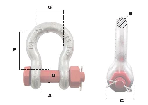 MANILLE LYRE BOULONNEE-GOUPILLEE HR 25 T (1''3/4) ZING.