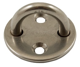 PONTET Ø 5 mm SUR PLATINE RONDE Ø 33 mm INOX 316